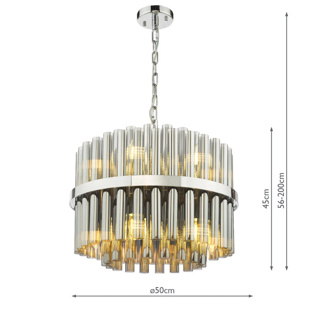 Imani 12-Light Polished Chrome Pendant