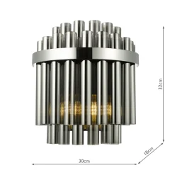 Imani 2-Light Polished Chrome Wall Light