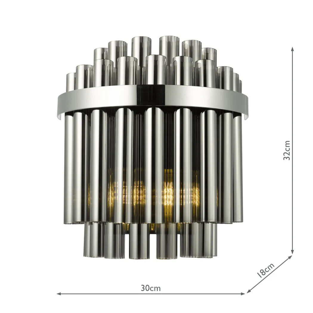 Imani 2-Light Polished Chrome Wall Light