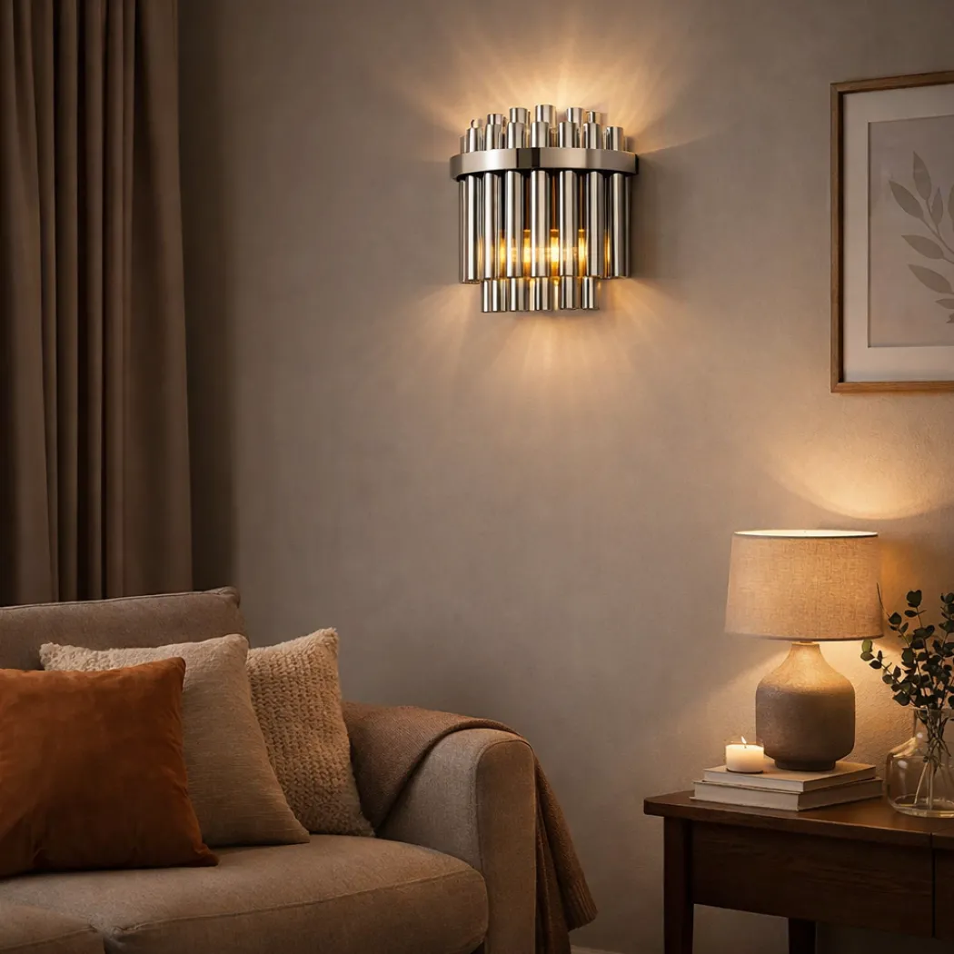 Imani 2-Light Polished Chrome Wall Light