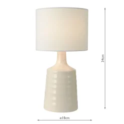 Inci Twin Pack Cream Table Lamps