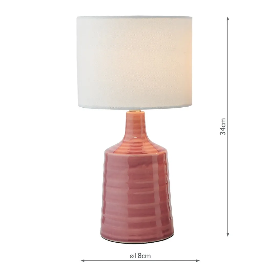 Inci Twin Pack Pink Table Lamps