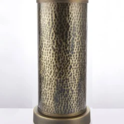 Indara Bronze Table Lamp with Grey Shade