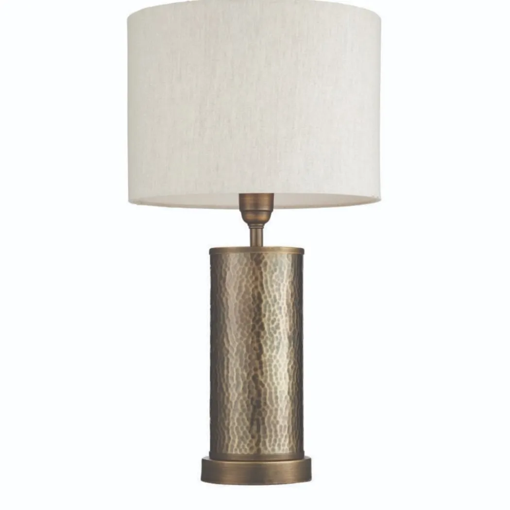 Indara Bronze Table Lamp with Grey Shade