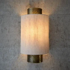 Indara Bronze Wall Light with Grey Shade