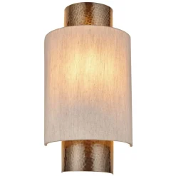 Indara Bronze Wall Light with Grey Shade