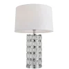 Indus Jewelled Cylinder Off White Table Lamp