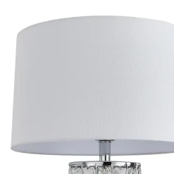 Indus Jewelled Cylinder Off White Table Lamp