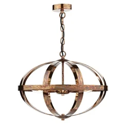 Inga 3 Light Petrol Copper Pendant Ceiling Light