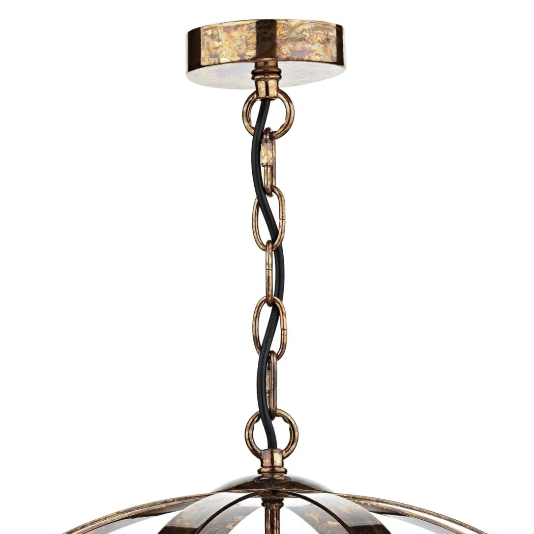 Inga 3 Light Petrol Copper Pendant Ceiling Light