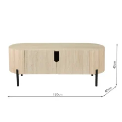 Ioana Large Travertine Effect Cabinet