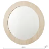 Ioana Round Travertine 80Cm Mirror