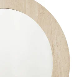 Ioana Round Travertine 80Cm Mirror