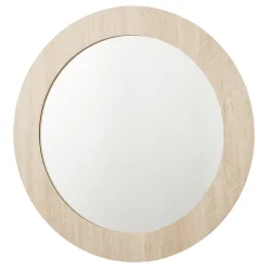 Ioana Round Travertine 80Cm Mirror