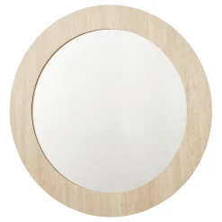 Ioana Round Travertine 80Cm Mirror