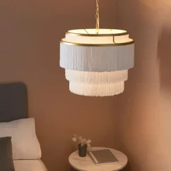 Itziar 3 Light White and Gold Ceiling Pendant