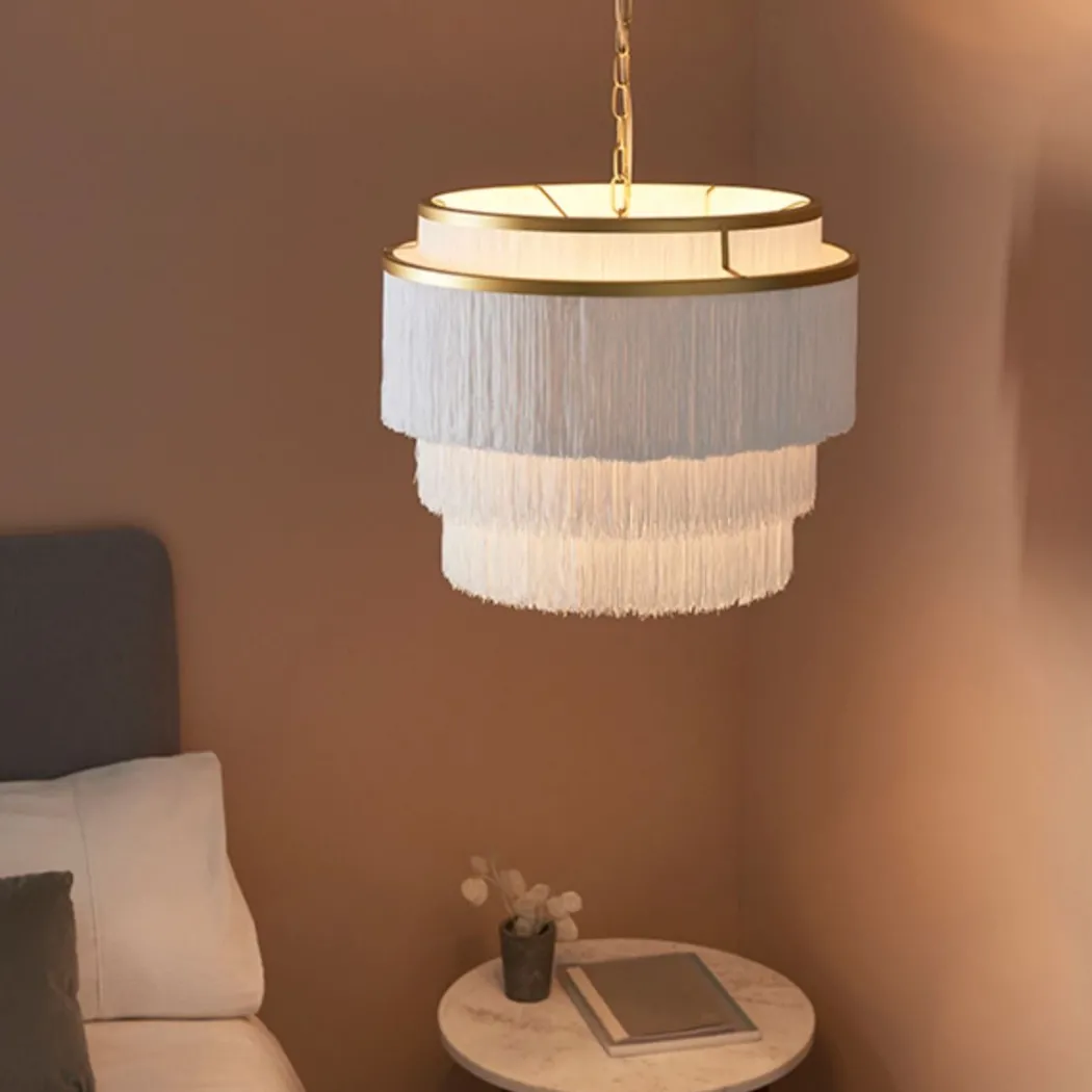 Itziar 3 Light White and Gold Ceiling Pendant