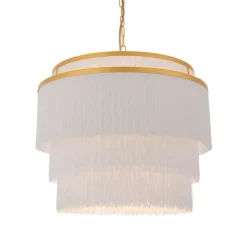 Itziar 3 Light White and Gold Ceiling Pendant