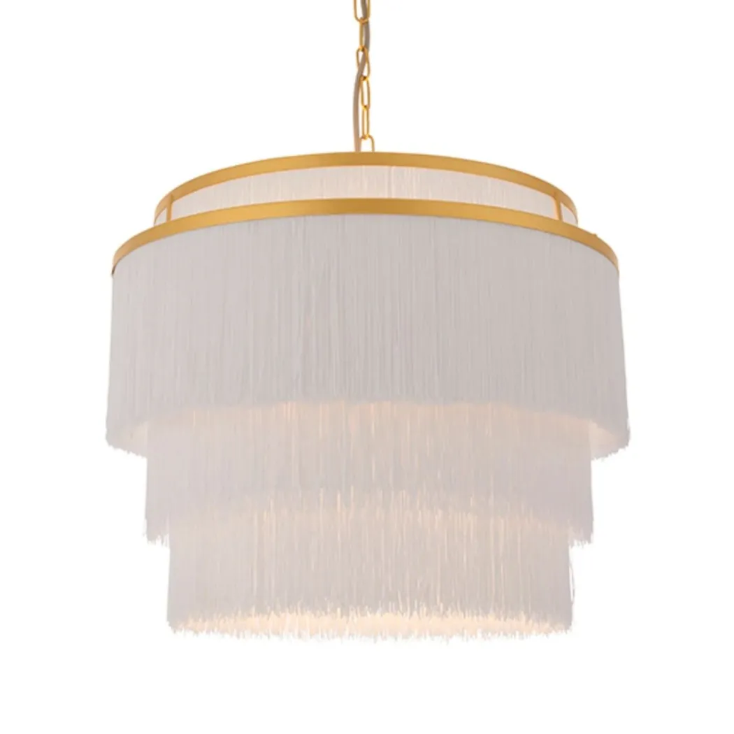 Itziar 3 Light White and Gold Ceiling Pendant