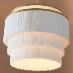 Itziar 3 Light White and Gold Ceiling Pendant