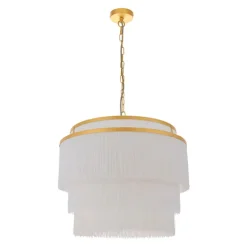 Itziar 3 Light White and Gold Ceiling Pendant