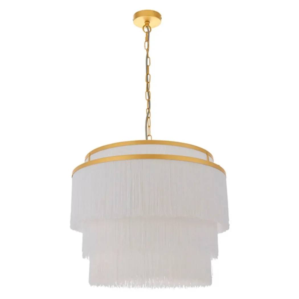 Itziar 3 Light White and Gold Ceiling Pendant