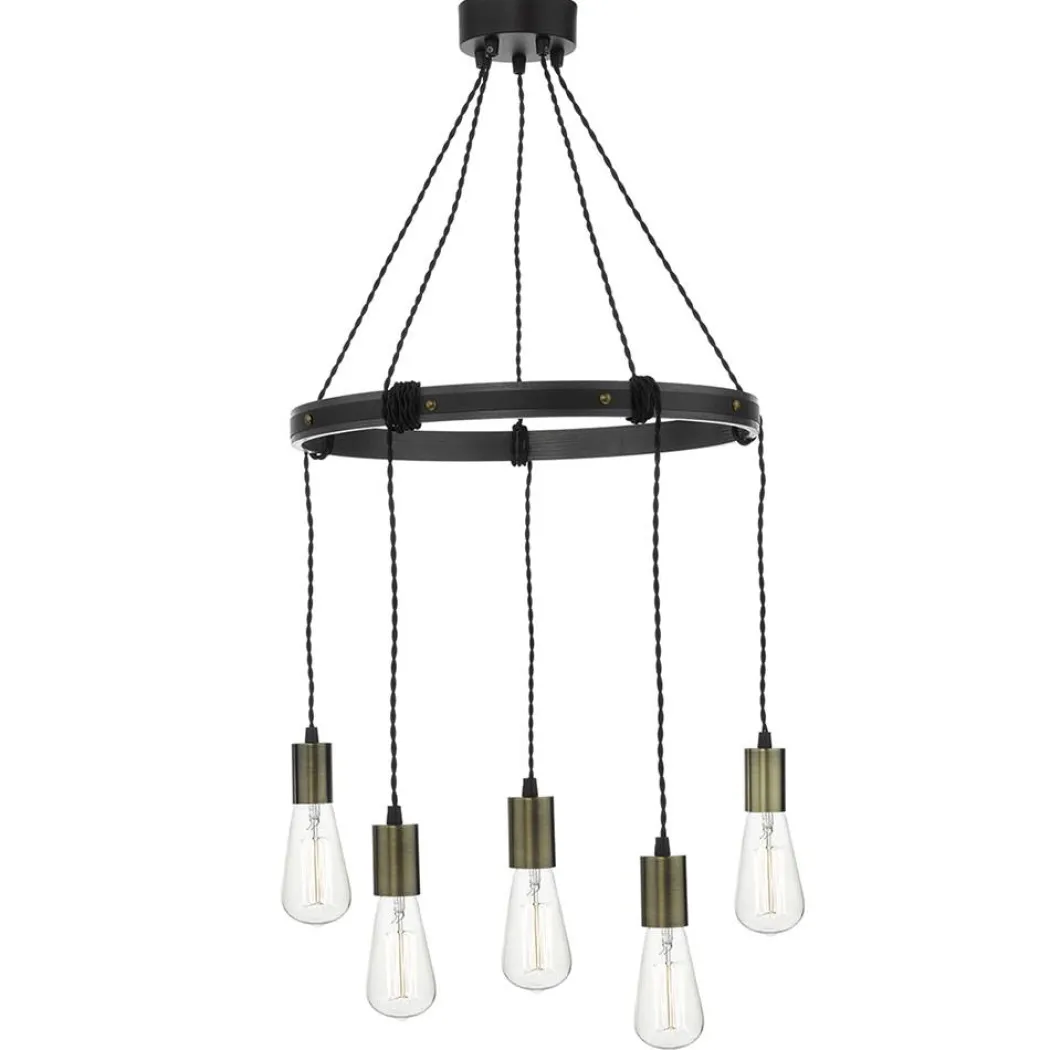 Ivan 5 Light Ceiling Light Rustic