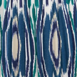 Izara 45cm Blue Ikat Pleated Tapered Shade
