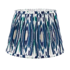 Izara 45cm Blue Ikat Pleated Tapered Shade