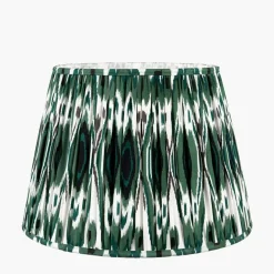 Izara 45cm Green Ikat Pleated Tapered Shade
