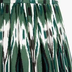Izara 45cm Green Ikat Pleated Tapered Shade