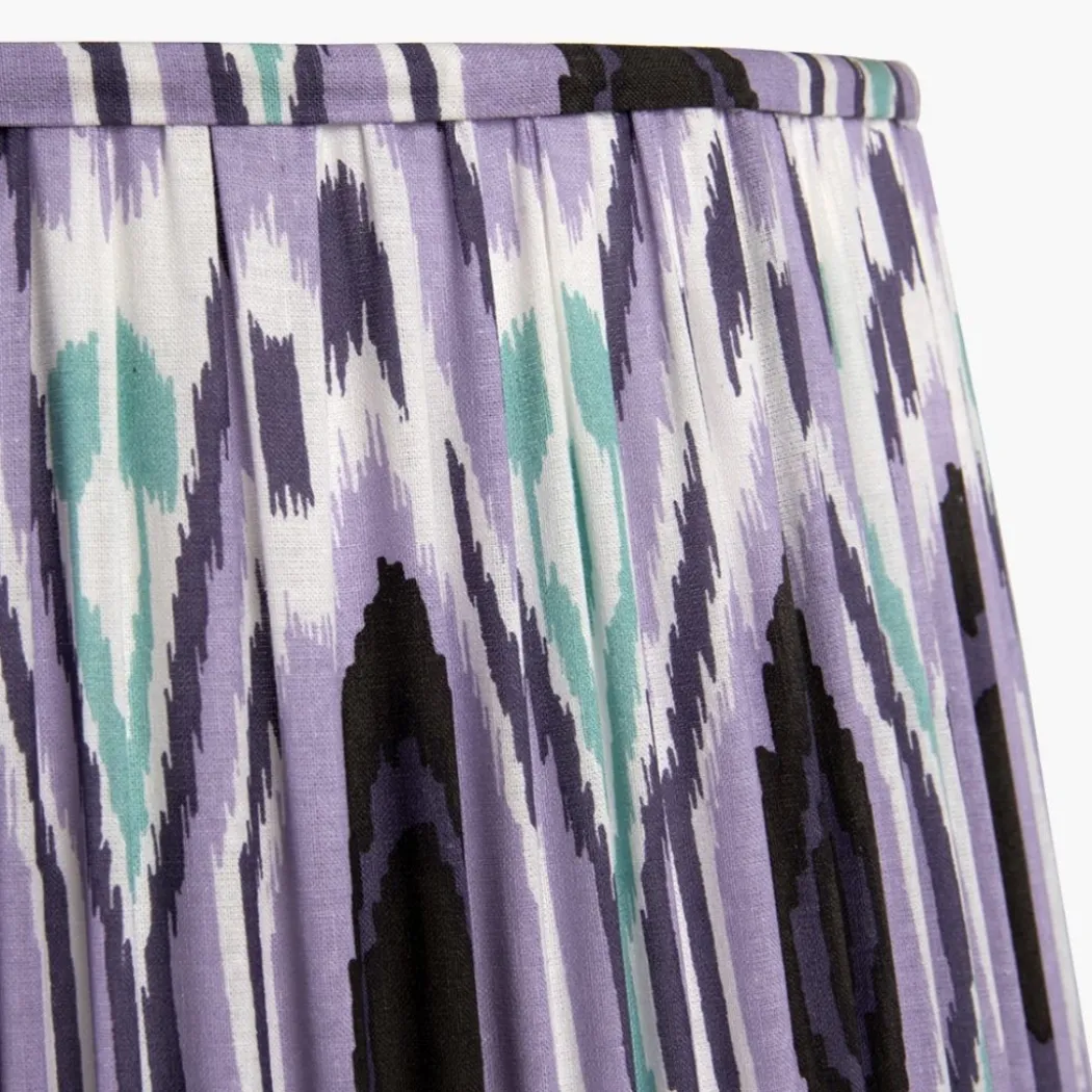 Izara 30cm Lilac Ikat Pleated Tapered Shade