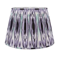 Izara 30cm Lilac Ikat Pleated Tapered Shade