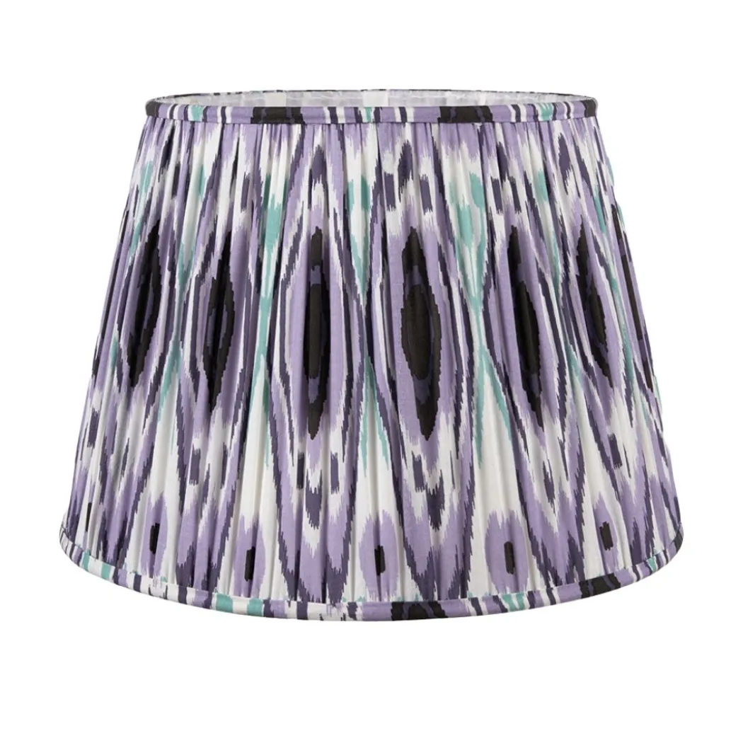 Izara 30cm Lilac Ikat Pleated Tapered Shade