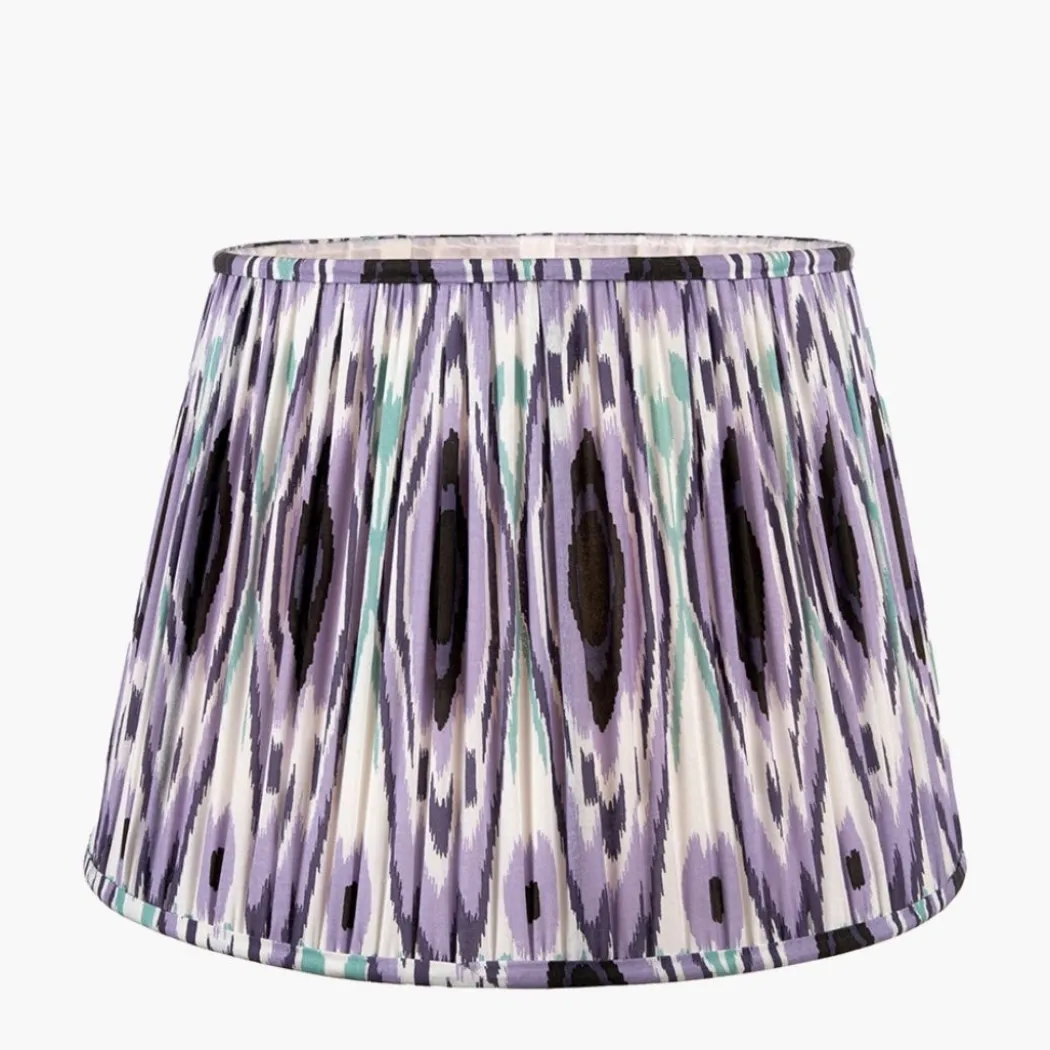 Izara 30cm Lilac Ikat Pleated Tapered Shade