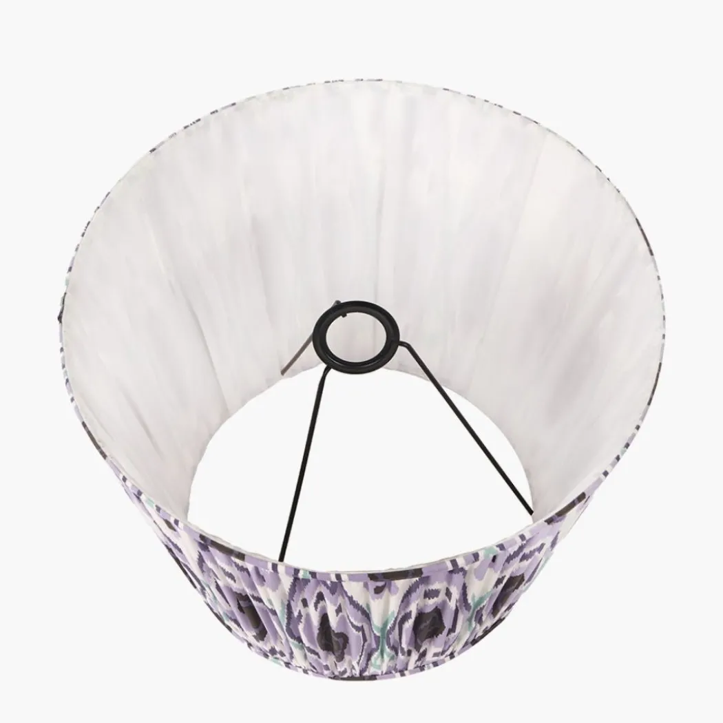 Izara 30cm Lilac Ikat Pleated Tapered Shade