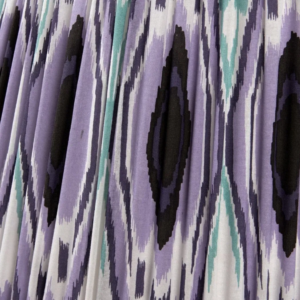 Izara 40cm Lilac Ikat Pleated Tapered Shade