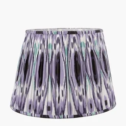 Izara 45cm Lilac Ikat Pleated Tapered Shade