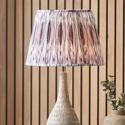 Izara 45cm Lilac Ikat Pleated Tapered Shade