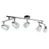 Jacey 5 Light Chrome Ceiling Spotlight Bar