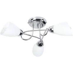 Jaco 3 Light Polished Chrome Semi Flush Ceiling Light