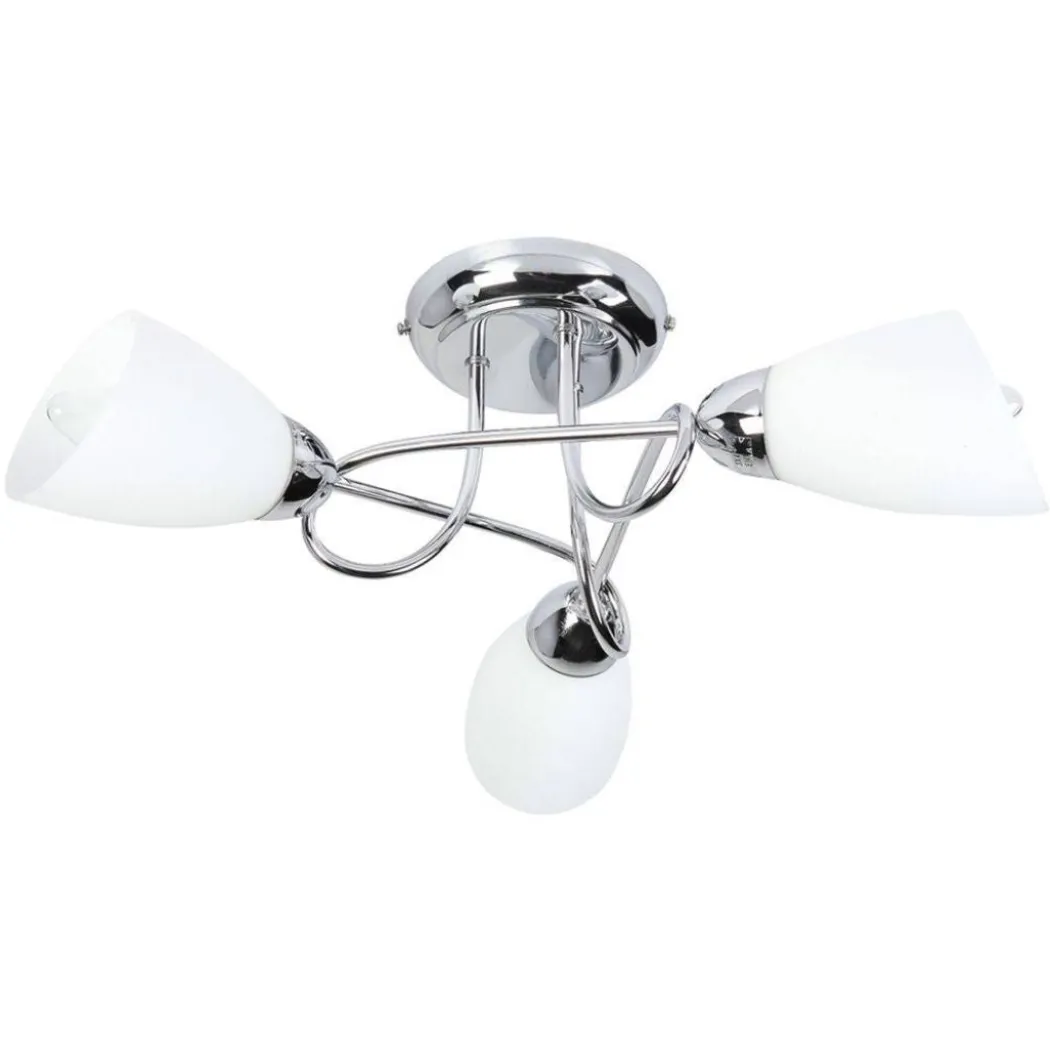 Jaco 3 Light Polished Chrome Semi Flush Ceiling Light