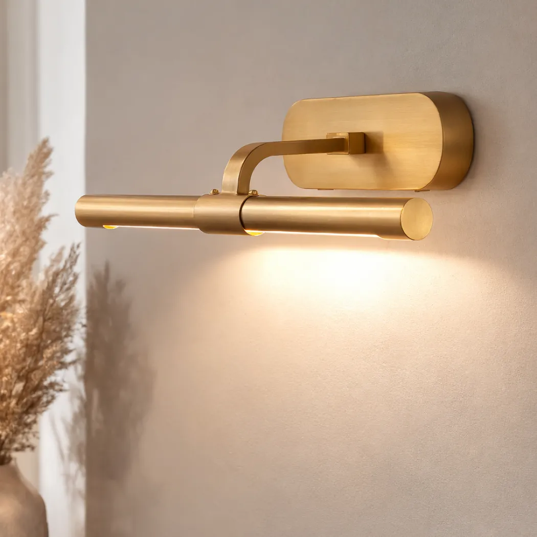 Jana Satin Brass Magnetic LED Picture Light
