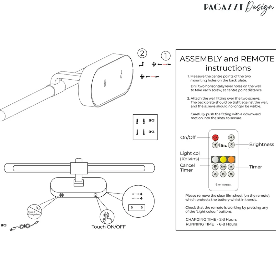 Jana Satin Brass Magnetic LED Picture Light