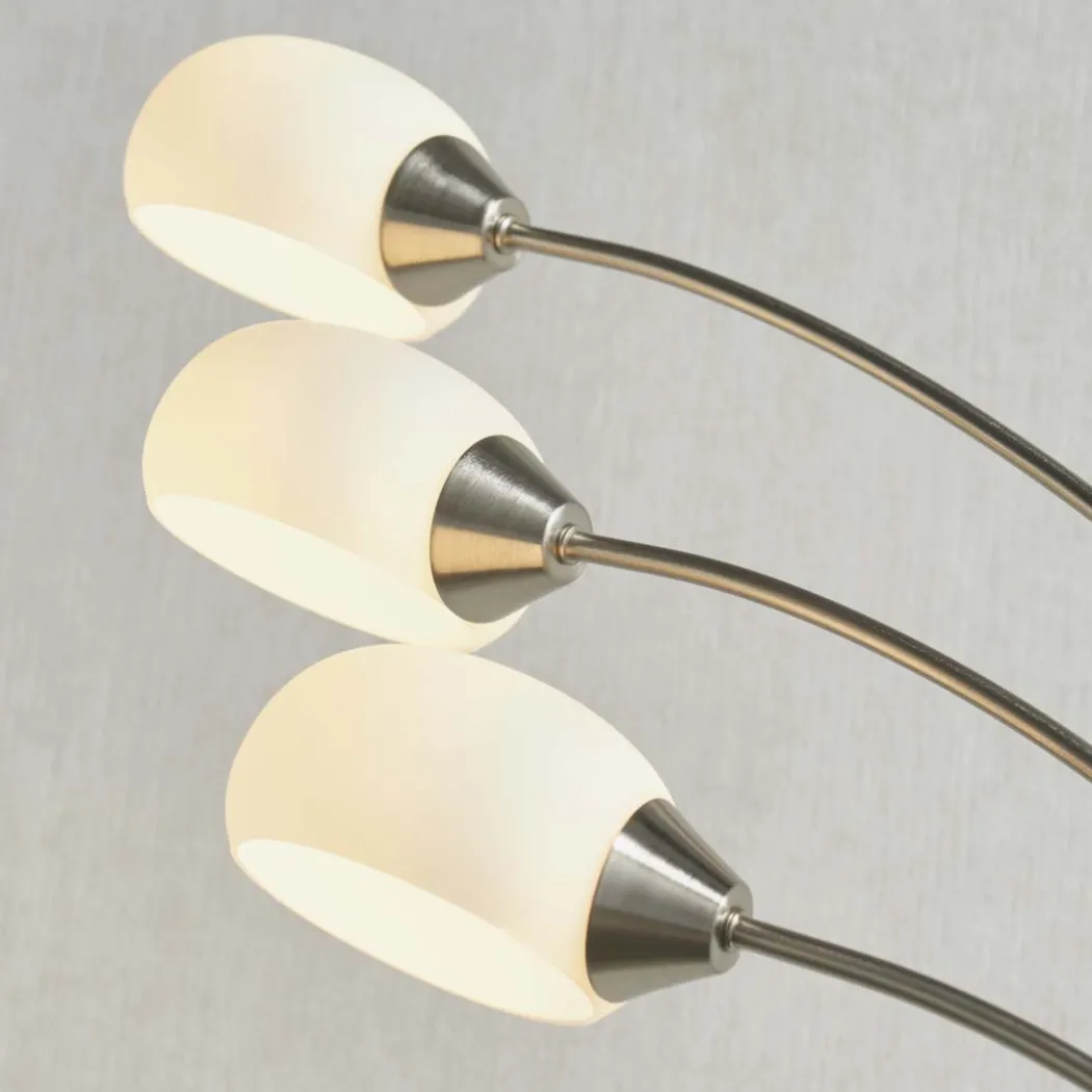 Jaspa 3 Light LED Task Arc Floor Lamp