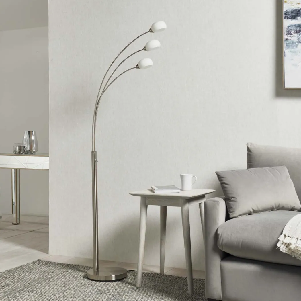 Jaspa 3 Light LED Task Arc Floor Lamp