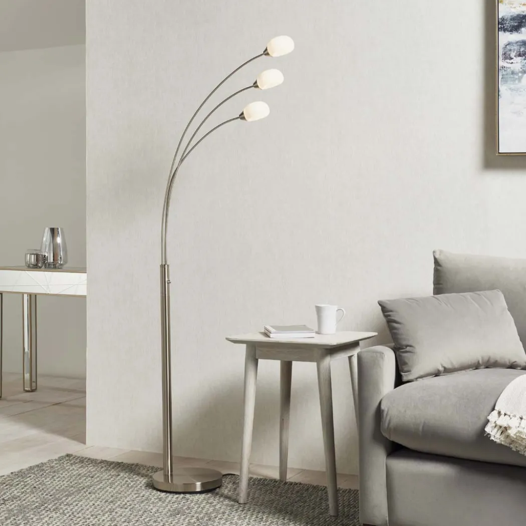 Jaspa 3 Light LED Task Arc Floor Lamp