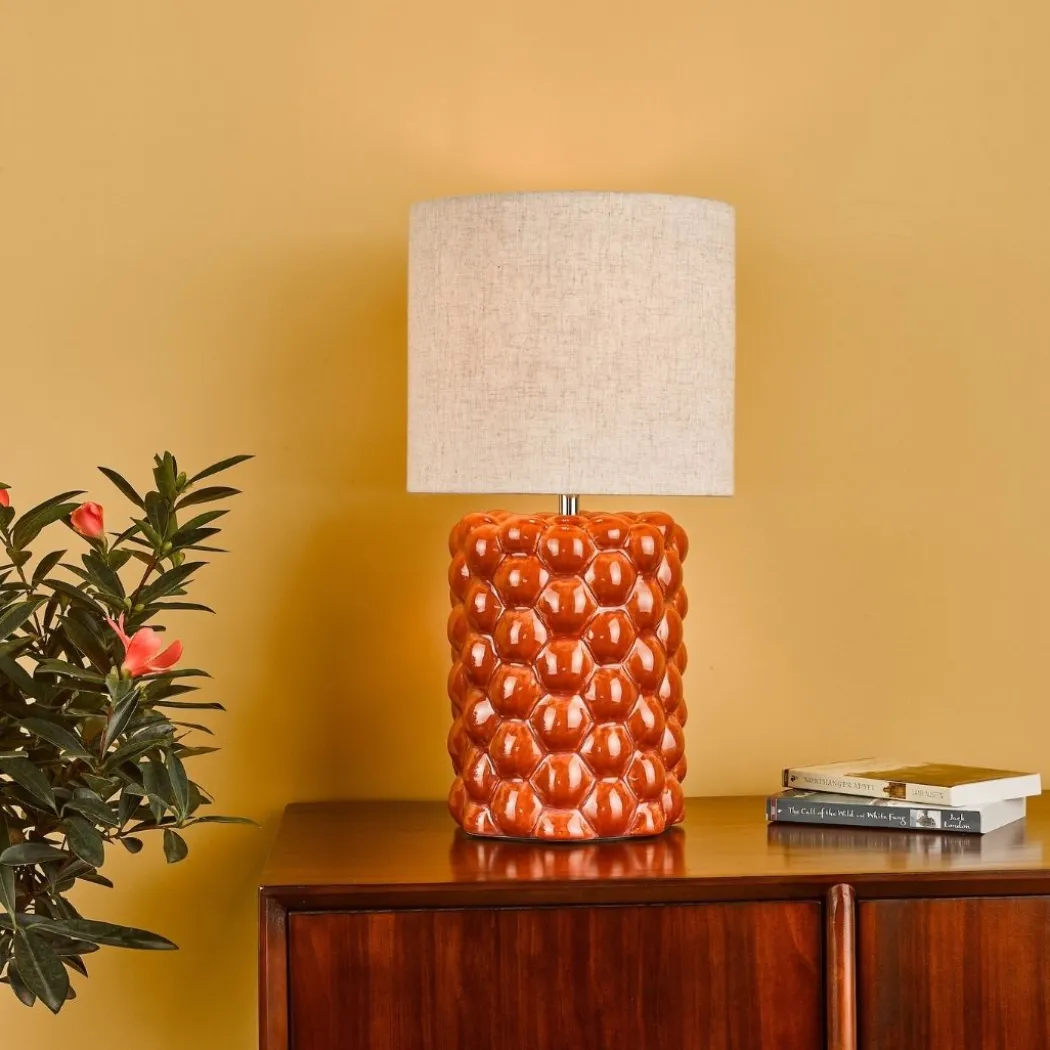 Jayden Orange Ceramic Table Lamp