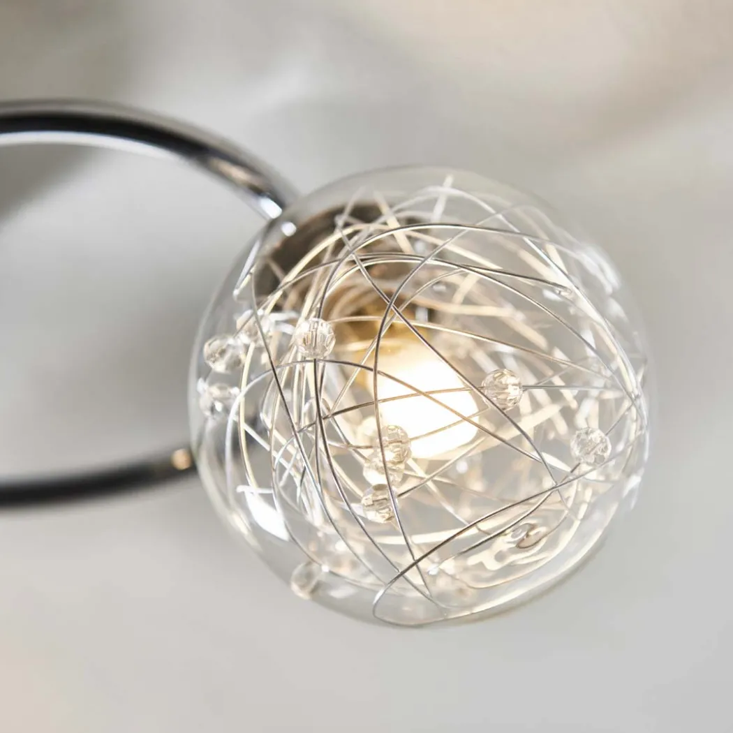 Jaymie 3 Light Chrome Semi-Flush Ceiling Light