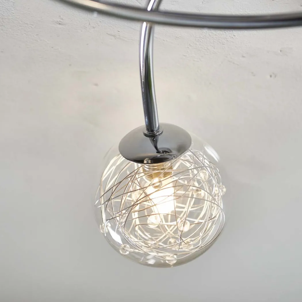Jaymie 3 Light Chrome Semi-Flush Ceiling Light